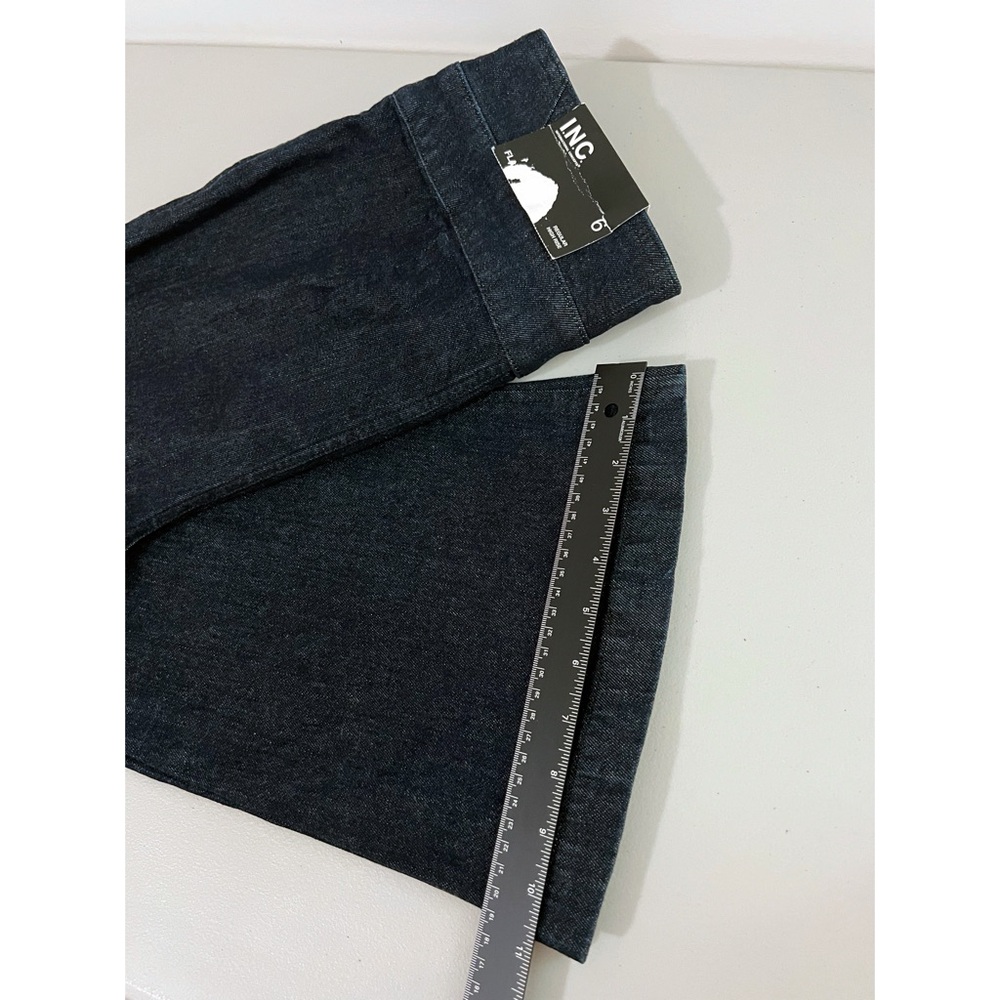 INC International Concepts Dark Denim High Rise Flare Jeans Size 6 - Picture 4 of 5